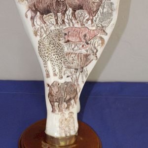 Kudu Bone Shoulder Blade Scrimshaw
